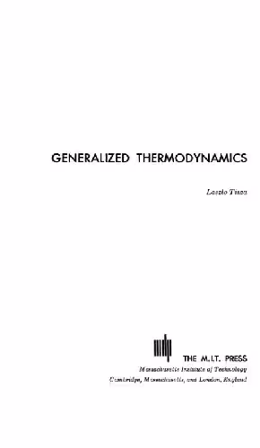 خرید و دانلود نسخه کامل کتاب Generalized thermodynamics