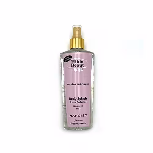 بادی اسپلش زنانه هیلدا بیوت مدل نارسیسو رودریگز HILDA BEAUT NARCISO RODRIGUEZ BODY SPLASH حجم 250mL