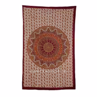 بکدراپ تپستری هندی طرح ماندالا (رو تختی یک نفره) کد 145