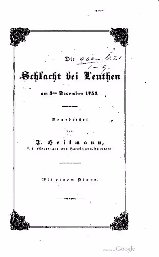 خرید و دانلود نسخه کامل کتاب Die Schlacht bei Leuthen am 5. Dezember 1757