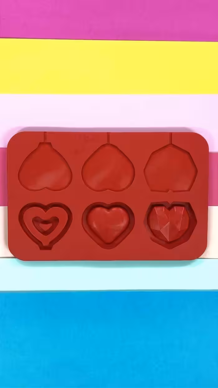 قالب سیلیکونی آبنبات قلب سورپرایز
