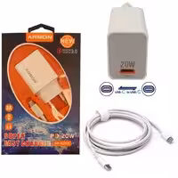 آداپتور شارژر فست با کابل 2 سر Type C PD QC30 Arson AN-W20W