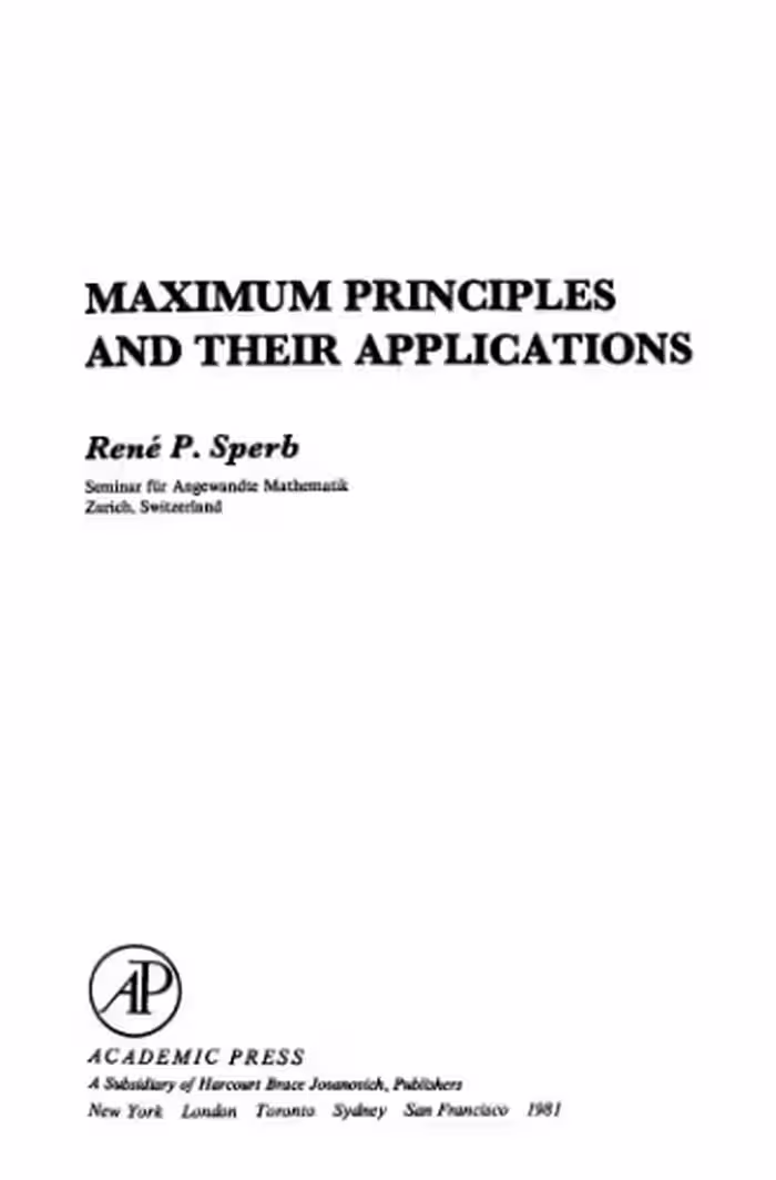 خرید و دانلود نسخه کامل کتاب Maximum Principles and Their Applications
