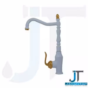 شیر ظرفشویی اهرمی سفید طلایی آریانا (مدل آریسان)