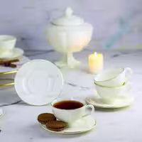 ست 12 پارچه چای خوری سرامیکی آماتیس مدل والن گل کد 4418
