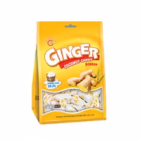 شکلات زنجبیل و کوکونات جینجر بسته 250 گرمی| GINGER BONBON