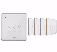 کلید کولر آبی هوشمند لمسی پنل کریستالی سفید FEC کد SW-03-AC