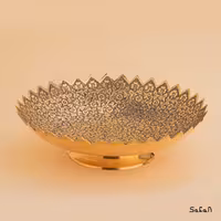 میوه خوری برنجی طلایی مدل گل ریز