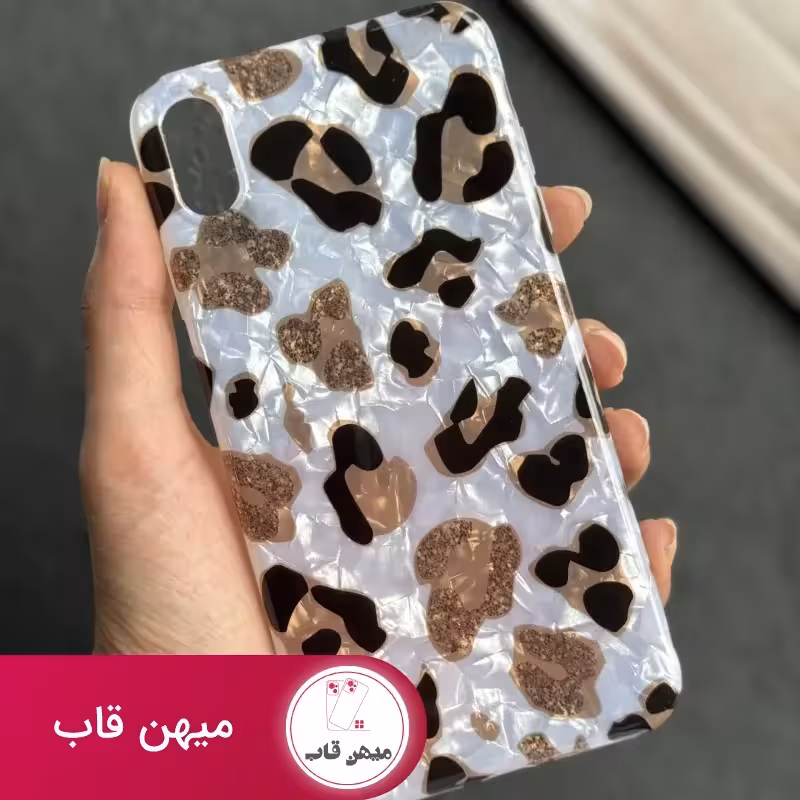 قاب موبایل آیفون آیس پلنگی سفید - کد (98145)