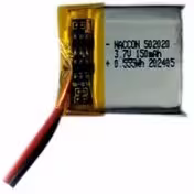 باتری لیتیوم پلیمر 3.7 ولت 150 میلی آمپر 502020