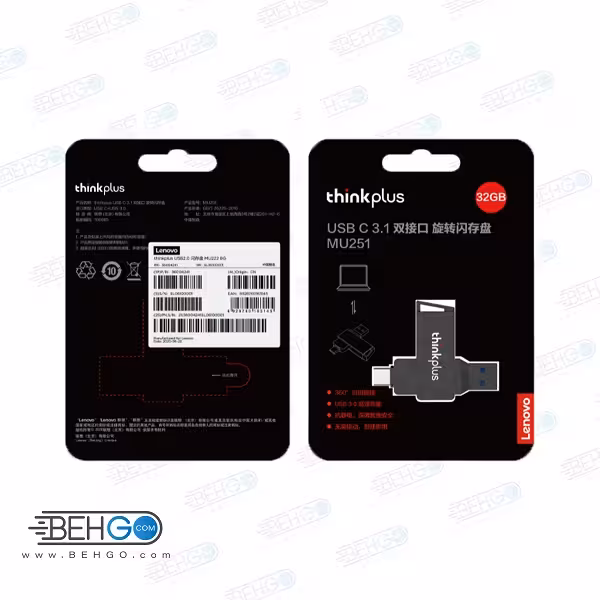 فلش 32 گیگ لنوو Lenovo Thinkplus MU251 USB C 3.1