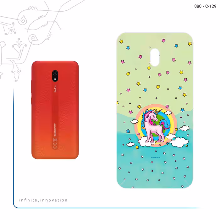 برچسب پوششی ماهوت مدل Rainbow unicorn adventure مناسب برای گوشی موبایل شیائومی Redmi 8A