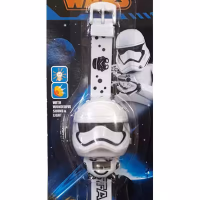 ساعت اسباب بازی دنیای سرگرمی های کمیاب مدل چراغ دار طرح استار وارز کد DSK-A637