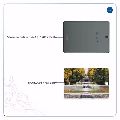 برچسب پوششی ماهوت مدل SHAHZADEH-Garden مناسب برای تبلت سامسونگ Galaxy Tab A 9.7 2015 T550