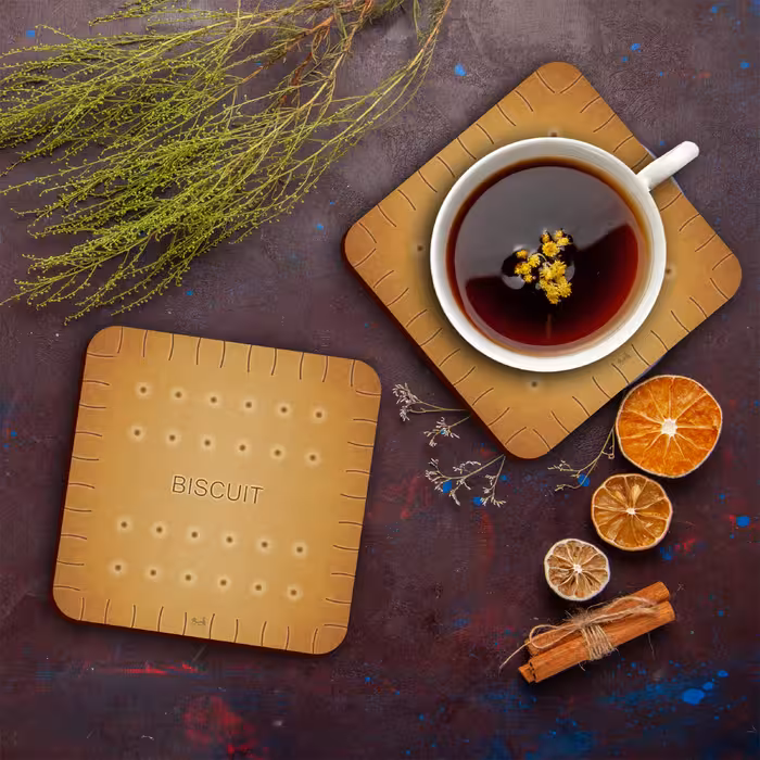 زیر لیوانی لوکسینو مدل بیسکوییت های خوشمزه مجموعه 6 عددی 