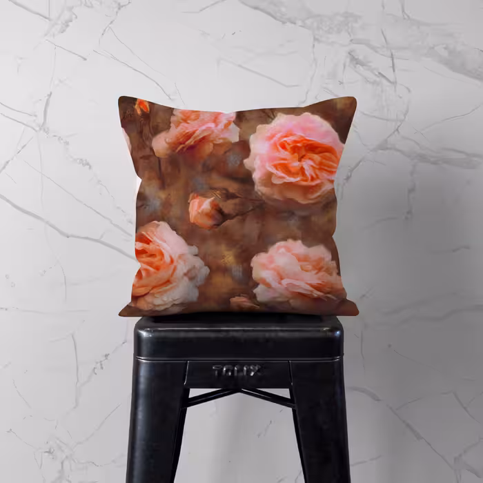 کاور کوسن مدل  گل دو رو طرح دار کد 1402113