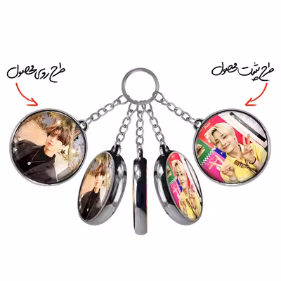 جاکلیدی خندالو طرح آی ان و هان گروه استری کیدز Stary Kids مدل دوطرفه کد 1693216928