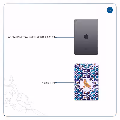 برچسب پوششی ماهوت مدل Homa Tile مناسب برای تبلت اپل iPad mini (GEN 5) 2019 A2133
