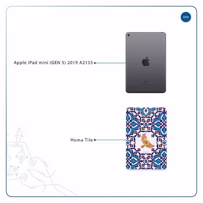 برچسب پوششی ماهوت مدل Homa Tile مناسب برای تبلت اپل iPad mini (GEN 5) 2019 A2133