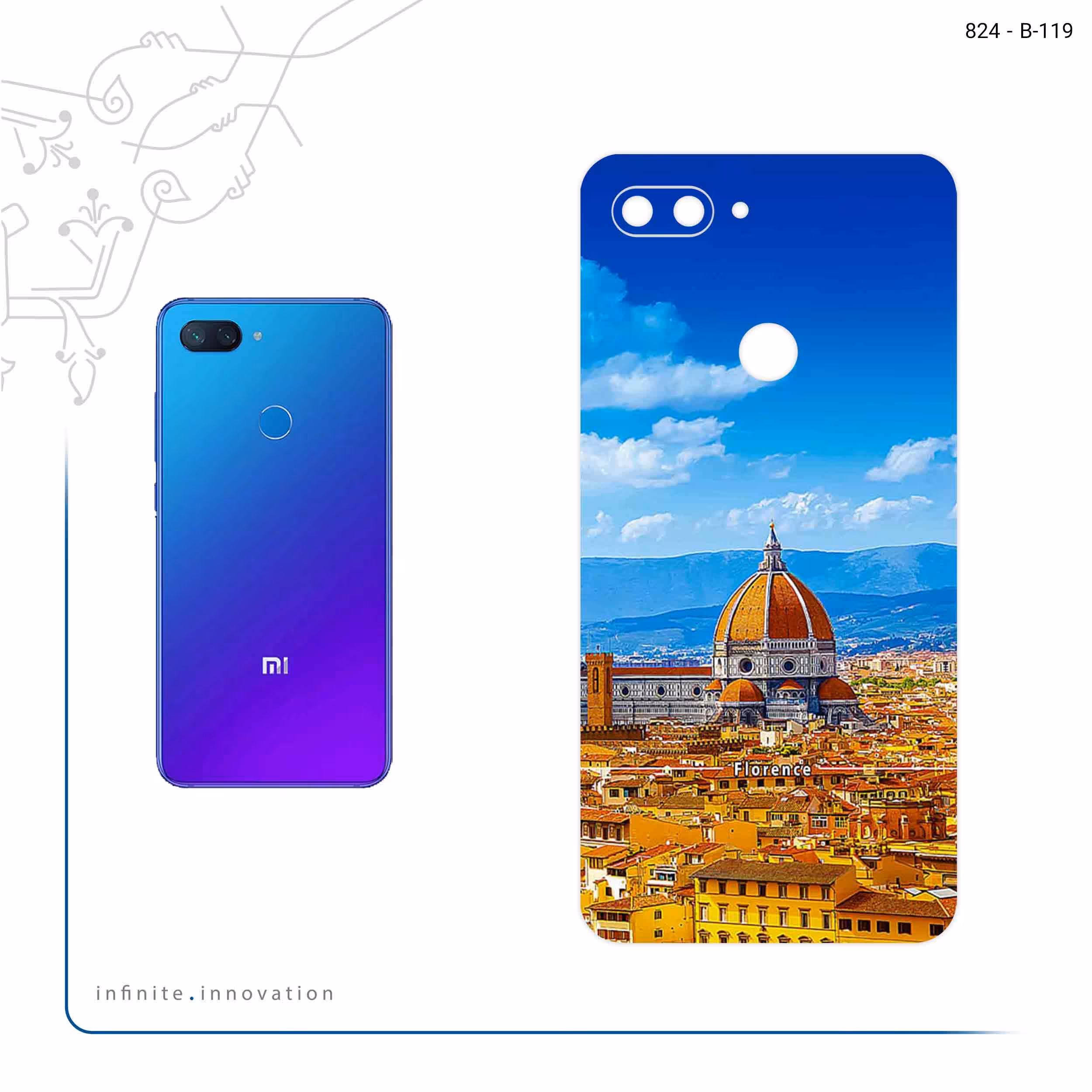 برچسب پوششی ماهوت مدل City of Florence مناسب برای گوشی موبایل شیائومی Mi 8 Lite