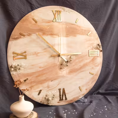 ساعت دیواری رزینی مدل ابروباد