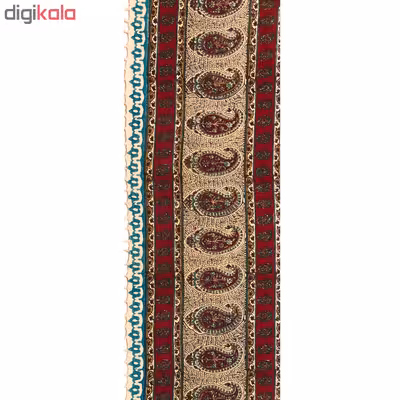 رومیزی قلمکار ممتاز اصفهان اثر عطريان طرح گل صدپر قاجار مدل G119سایز ۱۰۰*۱۰۰ سانتی متر