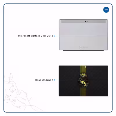 برچسب پوششی ماهوت مدل Real-Madrid-2 مناسب برای تبلت مایکروسافت Surface 2 RT 2013