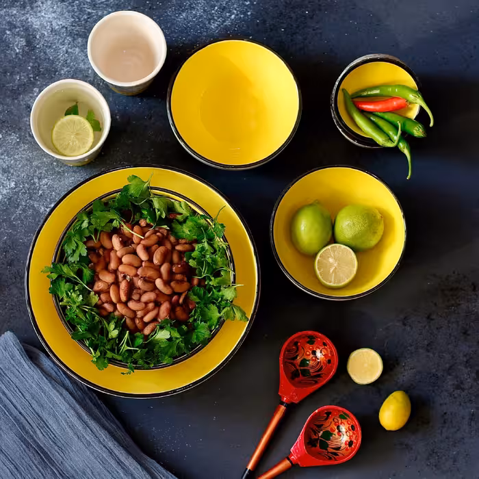 بشقاب سرامیکی مدل پلو و خورشت خوری خورشید کد kh po 12 مجموعه 12 عددی