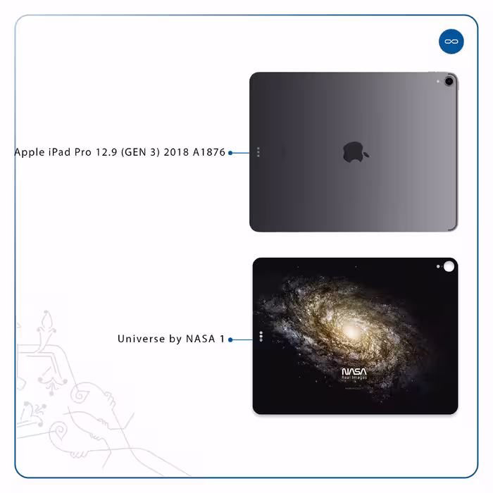 برچسب پوششی ماهوت مدل Universe-by-NASA-1 مناسب برای تبلت اپل iPad Pro 12.9 (GEN 3) 2018 A1876