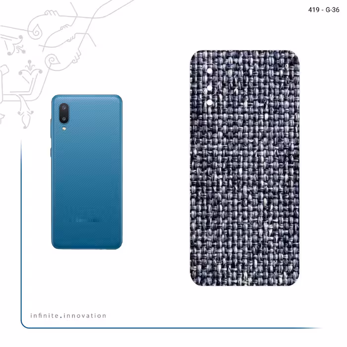 برچسب پوششی ماهوت مدل Fabric Texture 6 مناسب برای گوشی موبایل سامسونگ Galaxy M02