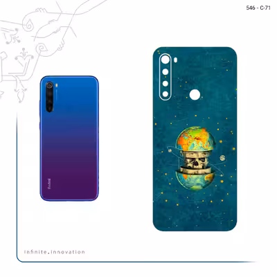 برچسب پوششی ماهوت مدل Collage of Earth Face مناسب برای گوشی موبایل شیائومی Redmi Note 8T