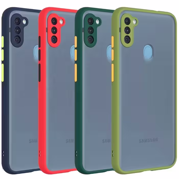 کاور مدل دکمه رنگی مناسب برای گوشی موبایل سامسونگ Galaxy A11