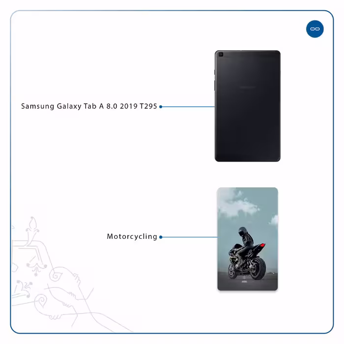 برچسب پوششی ماهوت مدل Motorcycling مناسب برای تبلت سامسونگ Galaxy Tab A 8.0 2019 T295