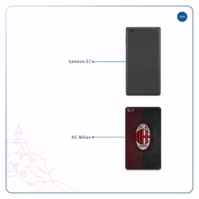 برچسب پوششی ماهوت مدل AC-Milan مناسب برای تبلت لنوو E7
