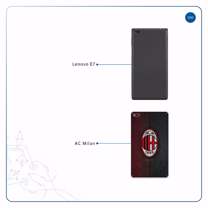 برچسب پوششی ماهوت مدل AC-Milan مناسب برای تبلت لنوو E7