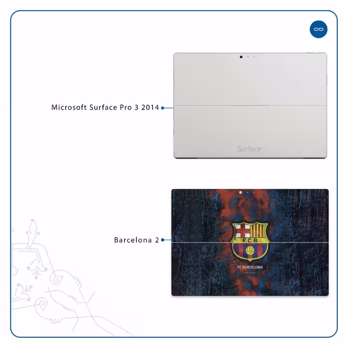 برچسب پوششی ماهوت مدل BARCELONA-2 مناسب برای تبلت مایکروسافت Surface Pro 3 2014