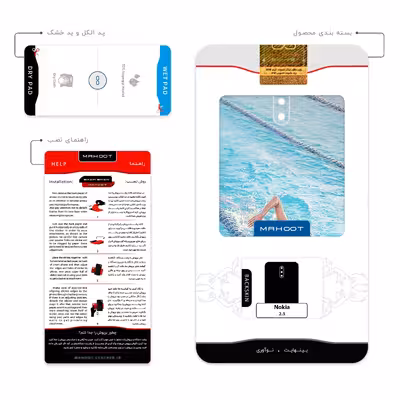 برچسب پوششی ماهوت مدل Swimming مناسب برای گوشی موبایل نوکیا 2.3