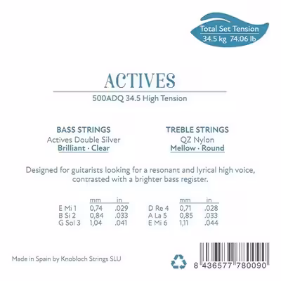 سیم گیتار نابلوخ مدل اکتیو   High Tension Qz Nylon