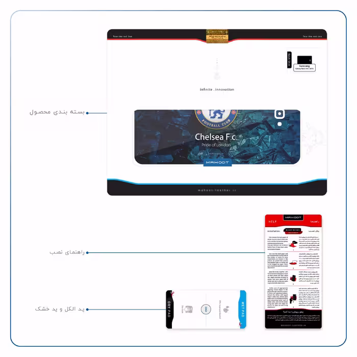 برچسب پوششی ماهوت مدل Chelsea مناسب برای تبلت سامسونگ Galaxy Tab A 10.1 2016 T580
