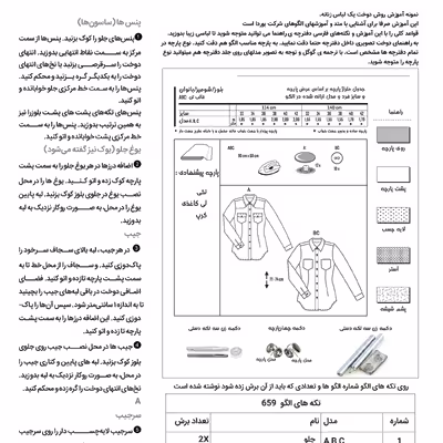 الگوی خیاطی کت و پالتو زنانه بوردا استایل کد 6570 سایز 34 تا 44 متد مولر