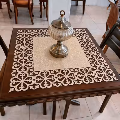 ست رومیزی 3 تکه مدل نیلوفر کد 6060