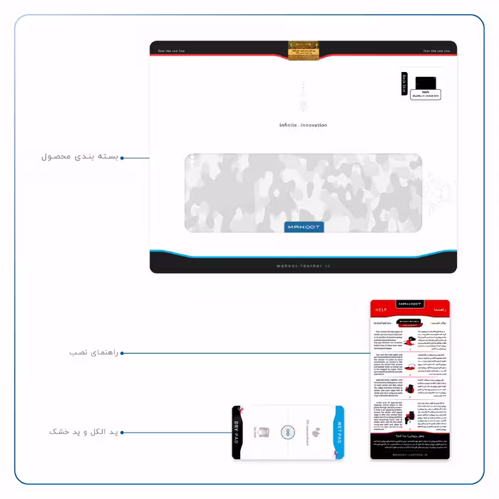 برچسب پوششی ماهوت مدل Army-Snow مناسب برای تبلت اپل iPad Pro 11 2018 A1979