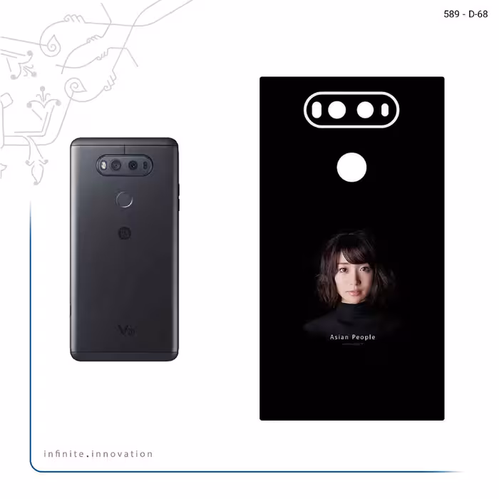 برچسب پوششی ماهوت مدل Portrait of an Asian Woman مناسب برای گوشی موبایل ال جی V20