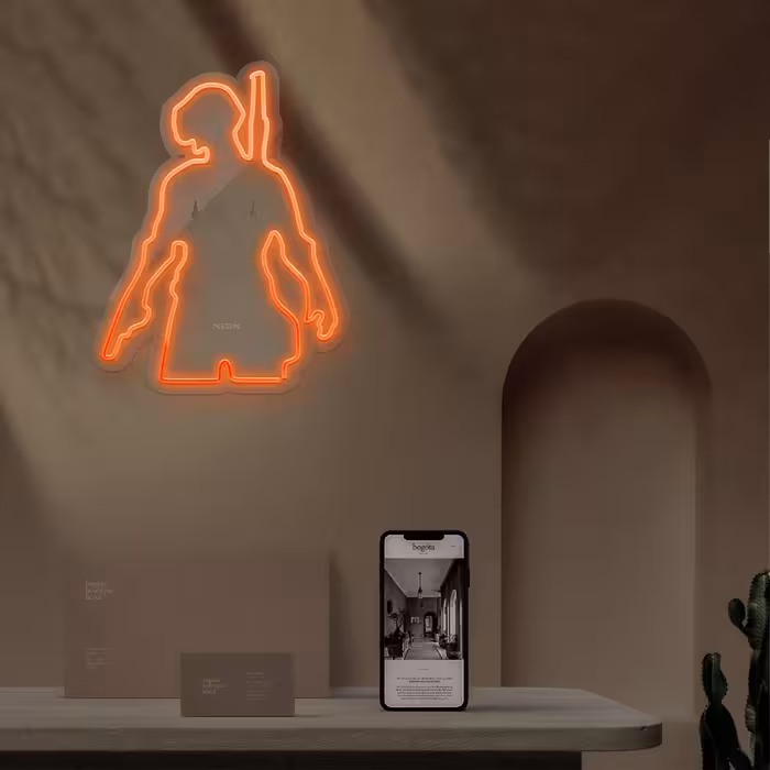 چراغ دیواری نئون دیزاین طرح Pubg-GL_ORG