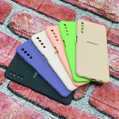 کاور مدل سیلیکونی مناسب برای گوشی موبایل سامسونگ Galaxy A7 2018 / A750 به همراه محافظ صفحه نمایش