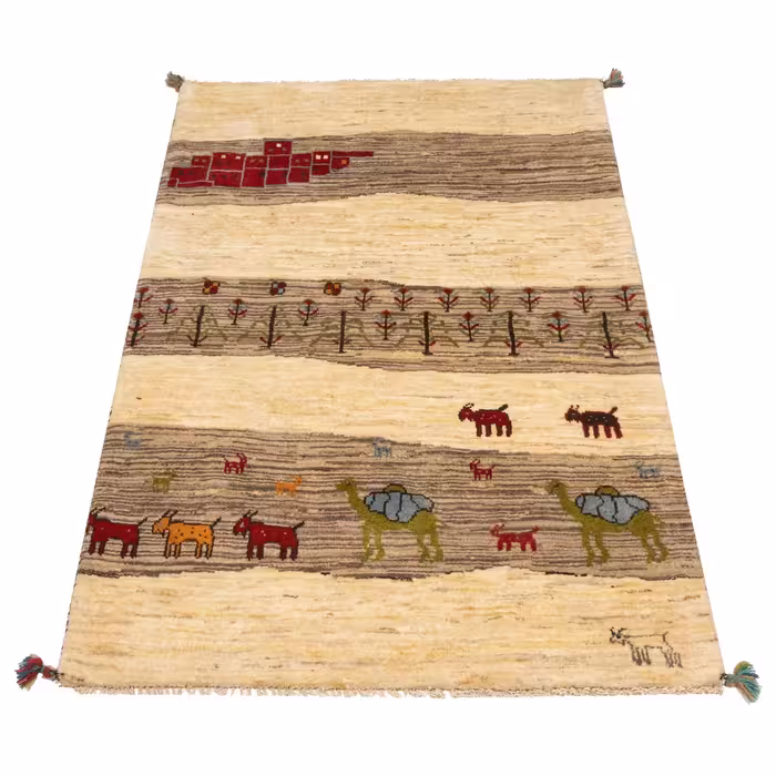 گبه دستباف ذرع و نیم سی پرشیا کد 122171