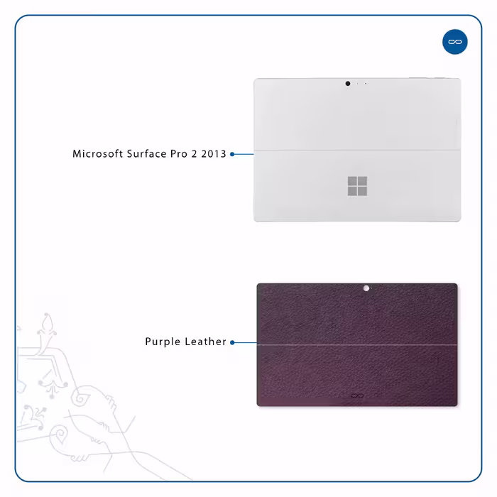 برچسب پوششی ماهوت مدل Purple-Leather مناسب برای تبلت مایکروسافت Surface Pro 2 2013