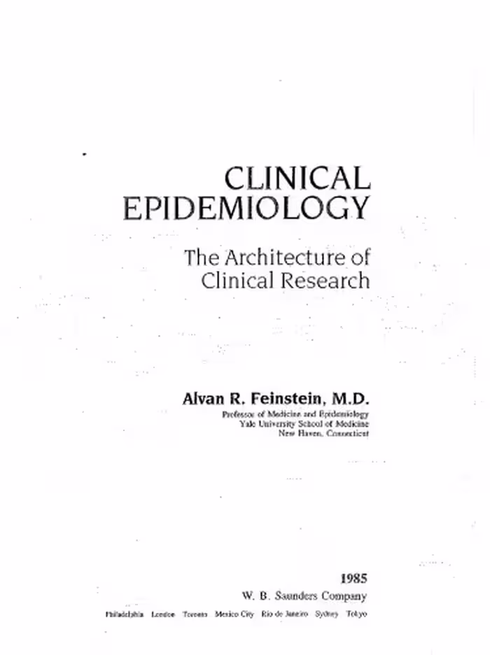 خرید و دانلود نسخه کامل کتاب Clinical Epidemiology. The Architecture of Clinical Research