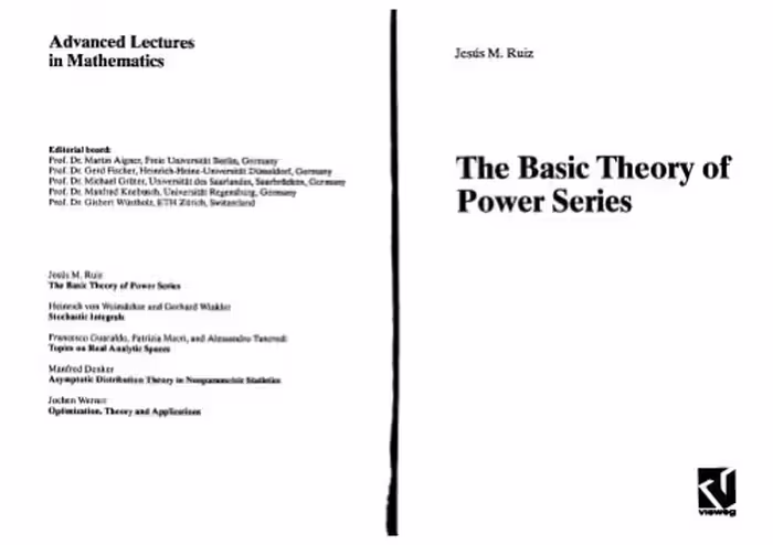 خرید و دانلود نسخه کامل کتاب The Basic theory of power series