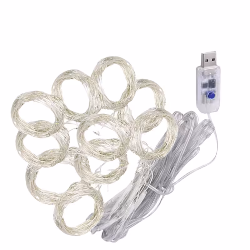 ریسه ال ای دی مدل مفتولی 10 آویز طول 3 متر